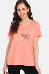 Rosaline Mystic Town Knit Cotton Top (Pack of 2) - Green Orange — thumbnail 2